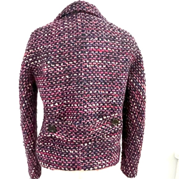 Women's Purple Tweed Jacket - Picture 3 of 12
